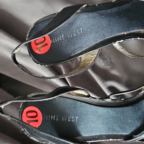 Black And Cheetah Print Nine West Heels - Picture 2 of 5